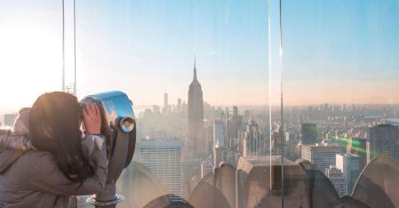Your Au Pair Program au pair overlooking NYC