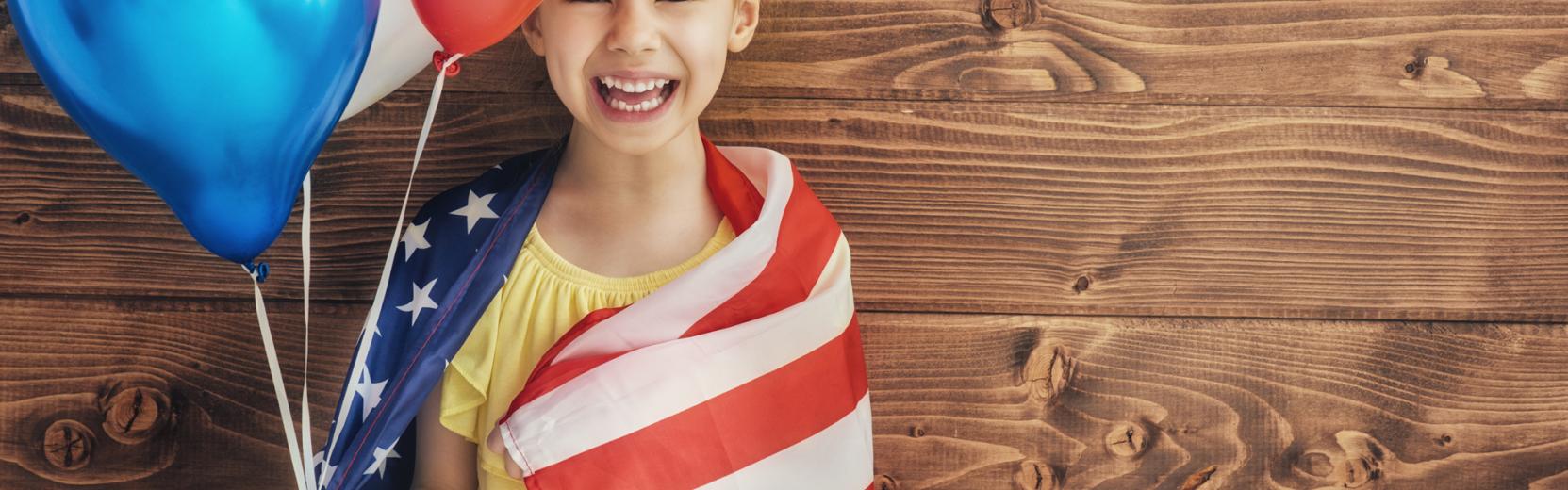 Au pair USA child flag