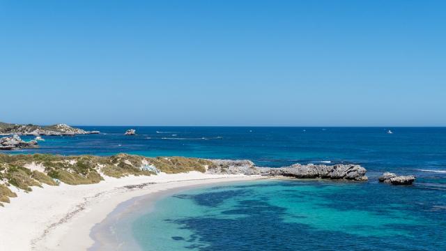 view of beach on rottnest island