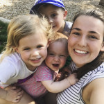 woman with kids